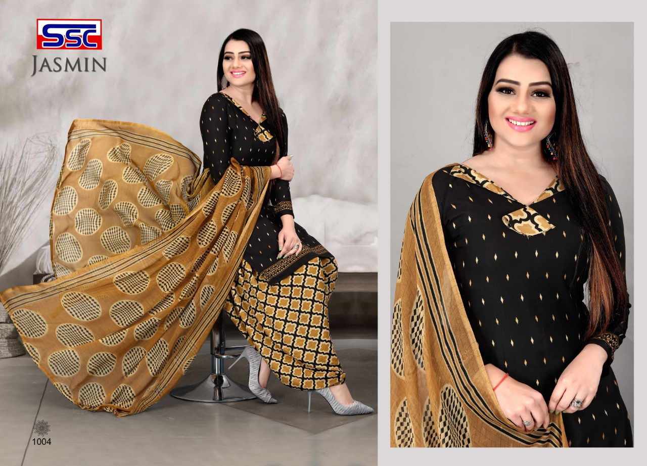 Ssc Jasmin 18 Printed Regular Wear Cotton Printed Dress Material Collection